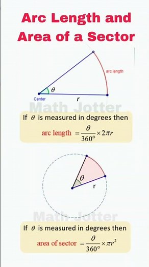 Arc Length And Area of a Sector #maths #education #mathstricks #mathproblems