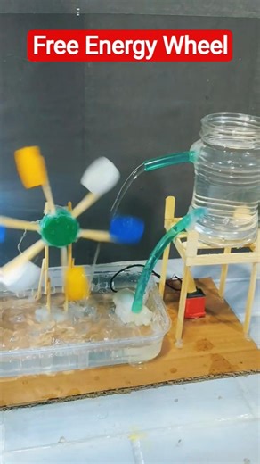 Free Energy Generator at Home 😱 | Water Wheel using DC Motor #youtubeshorts #shorts #dcmotor #diy