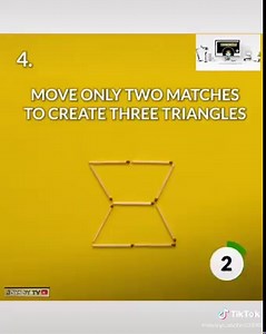 Create Shapes with Matchsticks: Triangle Tutorial