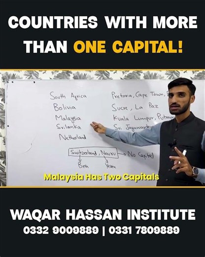 Countries more than one capital #cssmpt #ppsc #fpsc