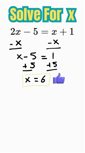 Weekly Equation Solver: | 2x -5 | = x + 1 #mathematicsfanatic