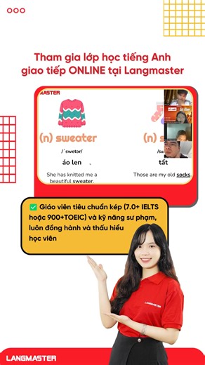 Giáo viên tiêu chuẩn kép về chuyên môn (7.0 IELTS/ 900 TOEIC) và kỹ năng sư phạm tại Langmaster luôn đồng hành cùng bạn trong hành trình chinh phục tiếng Anh giao tiếp #Langmaster #hoctienganhlangmaster #IELTSLangmaster | 30 Phút Tiếng Anh Mỗi Ngày