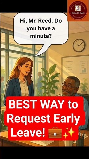 How to Request Early Leave Politely | Workplace English Tips/How to Tell Your Boss You Need to Leave