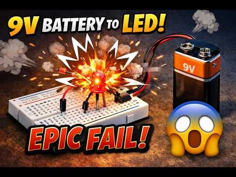 How to glow a LED on a breadboard . (without resistor?)