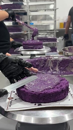 Fluffy ube cake with ube-licious filling—every slice is a delight! | Purple Yam - Tubigon, Bohol