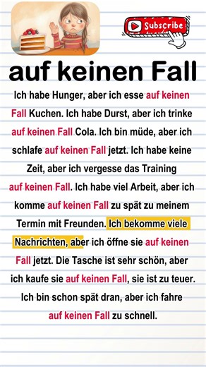 Deutsch lernen mit „auf keinen Fall“ im Alltag | A1–B1