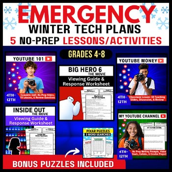 Emergency Winter Tech Bundle → Lessons, Viewing Guides, & Activities Grades 4-8