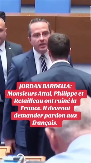 Jordan Bardella affirme que Monsieurs Attal, Philippe et Retailleau ne devront pas se présenter à la présidentielle. Qu’ils ont péché contre la France et devront demander pardon aux Français #france #actualite #rn #jordanbardella #presidentielle