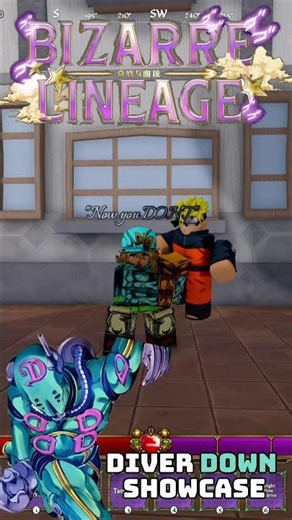 Bizarre Lineage Diver Down Showcase #jojosbizzareadventure #roblox #gaming #showcase #stoneocean