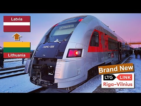 Brand New International Train Vilnius - Riga in LTG Link First Class Cabin