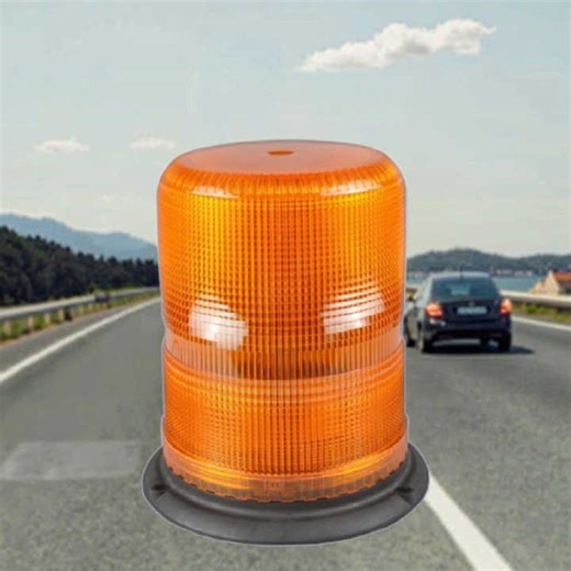 High-Power DC12-24V Magnetic Amber LED Truck Trailer Roof Safety Beacon Lamp New Condition Rotating Warning Light