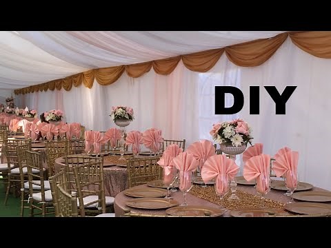How to decorate a tent with fabrics super fast in 2 free steps with Draping for your parties
