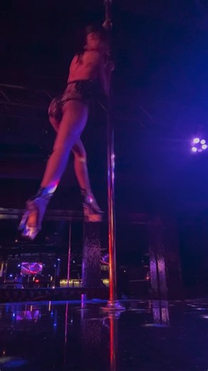Midnight Pole Dance Performance at the Club