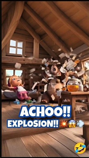 OH SNAP!! THE SNEEZE EXPLOSION 😱💨💥 #cartoonforkids #short #marsaandbigbear