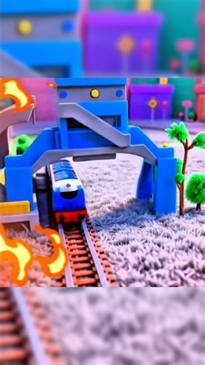 Fast Toy Train Racing on Tracks! 🚄 | Speed Toy Train for Kids #shorts