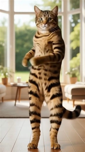 Living Room Macarena Party! This Cat NAILED The Dance Moves! #MacarenaCat #DancingCat #CatShorts