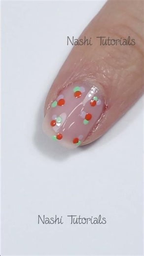 Easy Purple, Orange and Mint Green Abstract Nail Art Tutorial #shorts