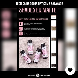 #HairColor Técnica Dry Comb Balayage ✨ ❤️Fórmulas: En video. ▪ Créditos: @paintedhair Ponle play ▶ . . . . . . . . . . . . . #hairtstyle #denimhair #balayageeducation #balayagehighlight | Beauty TV Latam