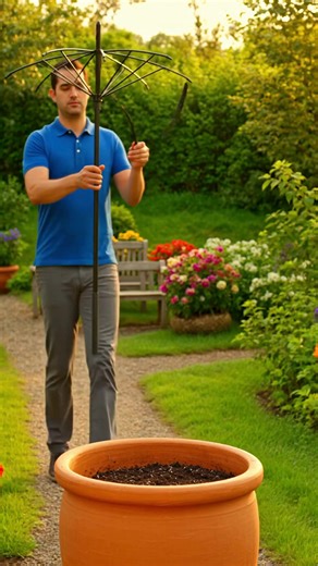 From Broken to Blooming: Transform an Old Umbrella into a Living Garden Feature Before you toss that damaged umbrella in the trash, consider giving it a second life in your garden. With just a little creativity, an old umbrella frame can be transformed into a stunning vertical planter—one that looks like a flowering parasol straight out of a storybook. Step 1: Strip It Down Start by removing any remaining fabric until you’re left with only the metal skeleton. What may look like junk at first is