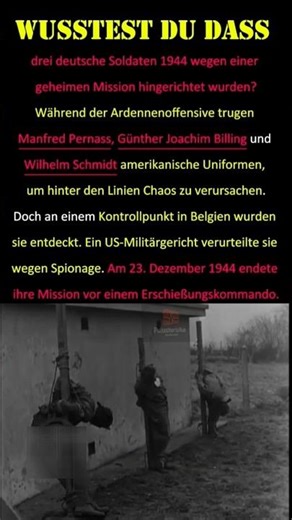Die geheime US-Uniform-Mission: Warum diese 3 Deutschen 1944 starben #ww2 #kurzvideo #history #viral
