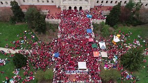 27K views · 937 reactions | Drone video shows the size of the crowd as Kentucky teachers pack the Capitol again to rally for education. | Kentucky.com | Facebook