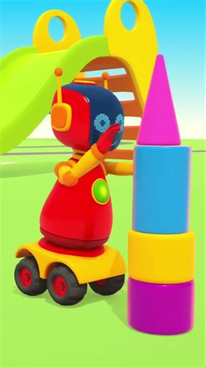 Leo si Truk Merakit Mobil Baru, Robot Merakit Piramida | Kartun Anak tentang Kendaraan