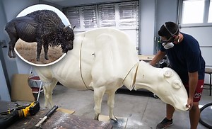 Watch me craft a giant bison sculpture!