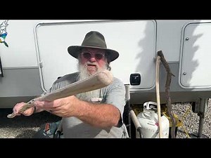Adding Red Resin to a Walking Stick