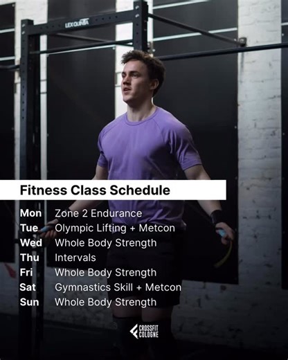 🔥 This week’s class schedule! ✅ Fitness classes are available to all members and Urban Sports Members L & XL with CrossFit experience. 📅 Check our Schedule for Class times and more specialty classes: https://crossfitcologne.com/kursplan/ | CrossFit Cologne