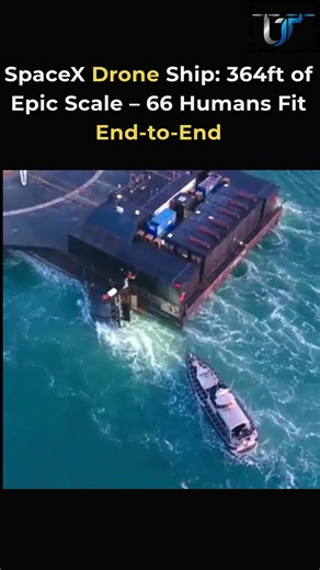 SpaceX Drone Ship: 364ft of Epic Scale – 66 Humans Fit End-to-End #drone #innovation