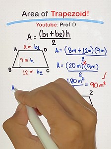 Geometry hack: Finding trapezoid area in seconds! ⏱️ | Prof D