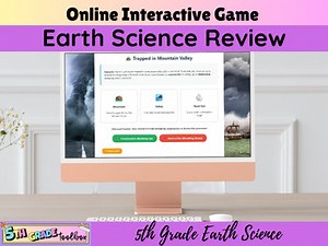 Earth Science Interactive Game | Constructive & Destructive Processes | 5th