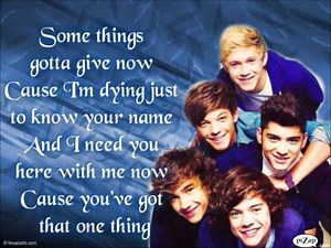 one direction - one thing lyrics
