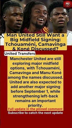 Manchester United Transfer Update: Tchouaméni, Camavinga and Koné Options