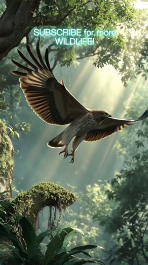 Eagles in the Wild: Epic Slow Motion Takeoff from Tropical Jungle Tree #eagle #foryou #foryoupage