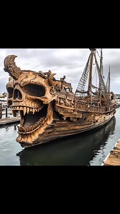 1.5M views · 61K reactions | The Ghost Ship of the Damned sails again ⚓ Crafted from darkness and legend, it rules the seas with fear and power. #SkullShip #GhostPirates #DarkSeas #GothicLegend #HauntedVessel #EpicArt #SeaBeast | Skull Empire | Facebook