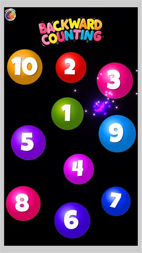 Backward counting song with colorful balls #kidslearning #counting #numbers #staylittlechannel