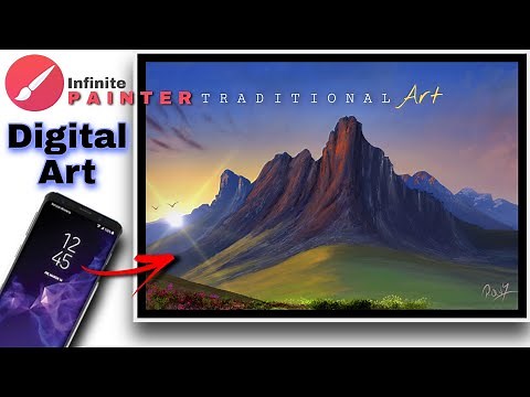 Infinite Painter Tutorial - Realistic Painting Process | Digital Art for beginners | Android Phone |