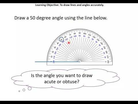 How to draw angle using protractor