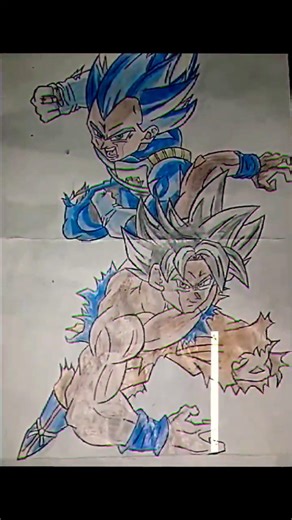 Dragon Ball Z Colorful Drawing #3 | Powerful Anime | Hand Sketch