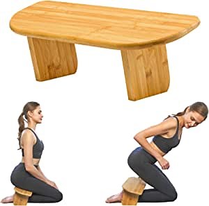 Meditation Chair Bench Zen Pilate Yoga - Foldable & Portable, Made of Bamboo with Magnet and Sustainable Steel Hinges, Strenth Training