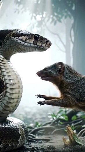 snake and bear fight