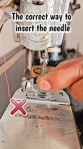 The correct way to insert a needle into a sewing machine #viralreelsewing #needlessewingmachine #suireel | tailor course