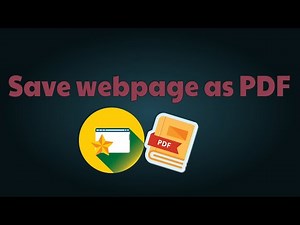 Easy Method to Save webpage as PDF from any browser
