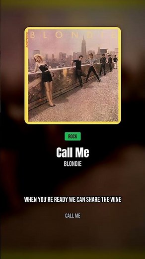 Call Me - Blondie (Letra/Lyrics) #shorts