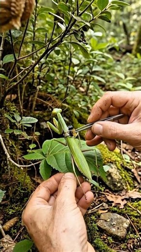 POV: The Most Fearless Hunter in the Garden 🦗
