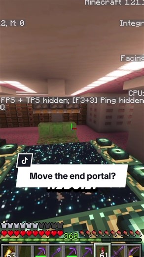 I did not move the end portal bruh 😂 #minecraft | minecraft