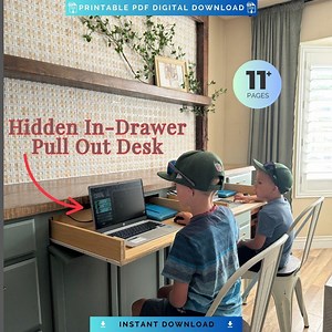 Hidden Desk Built-in Buffet – PDF Build Plans for Discrete Pull-out Desks - Etsy Canada