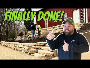 This Natural Limestone Wall took us over 3 WEEKS to build!