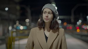 Emotional Upset Female Person Unhappy Frustrated Phone Call Talk at Trainstation